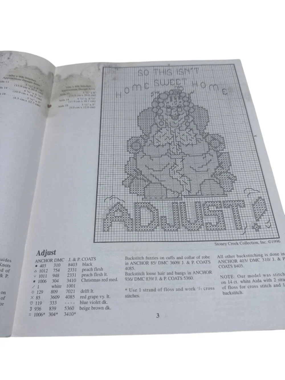 Stoney Creek Cross Stitch Pattern Book 154 Aunt Tizzy Talks Humorous Design 1996
